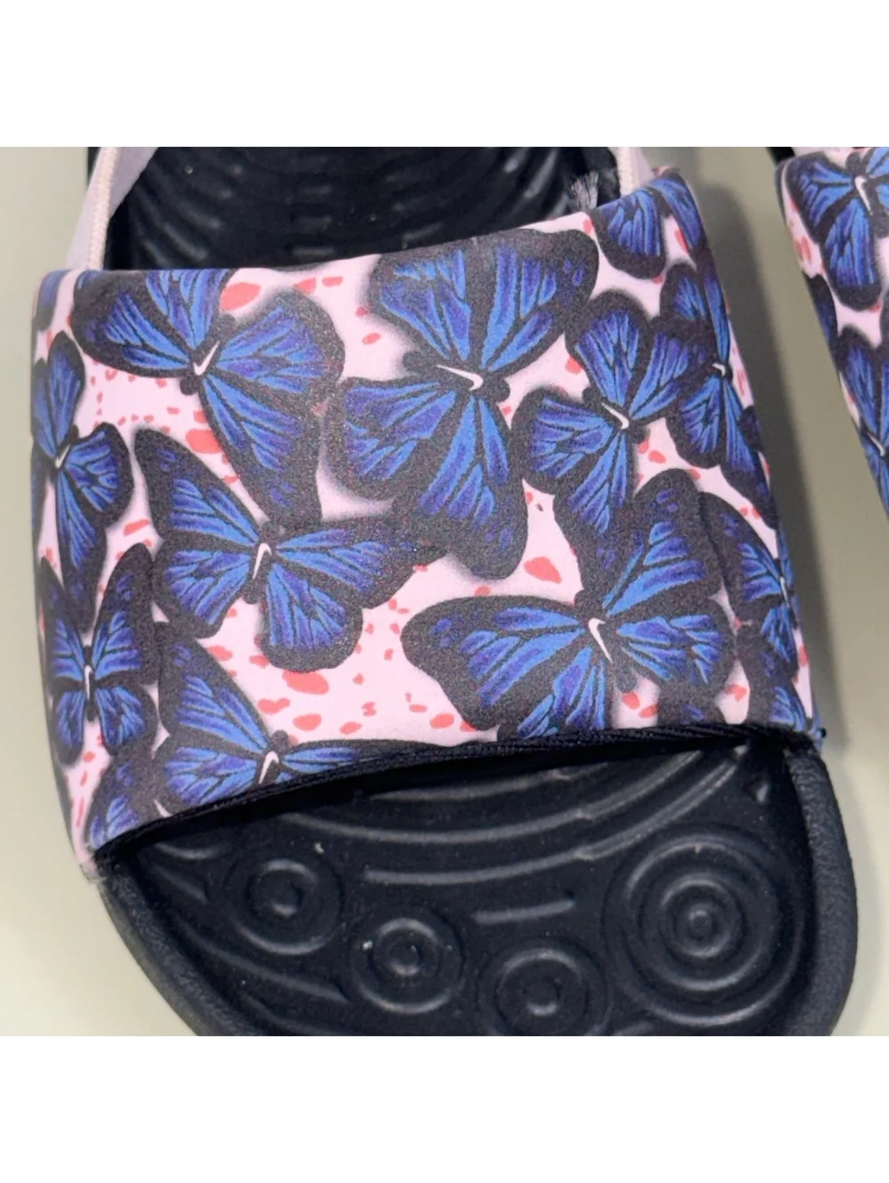 Nike Sunray Adjust 5 Toddler Sandals Blue Butterfly Print Size 9C